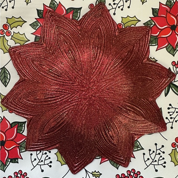 Festive Red Poinsettia Plates - Picture 8 of 8